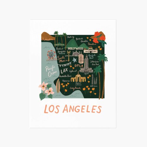 Los Angeles Map Art Print