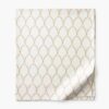 Sateen Flat Sheet - Laurel Metallic Gold