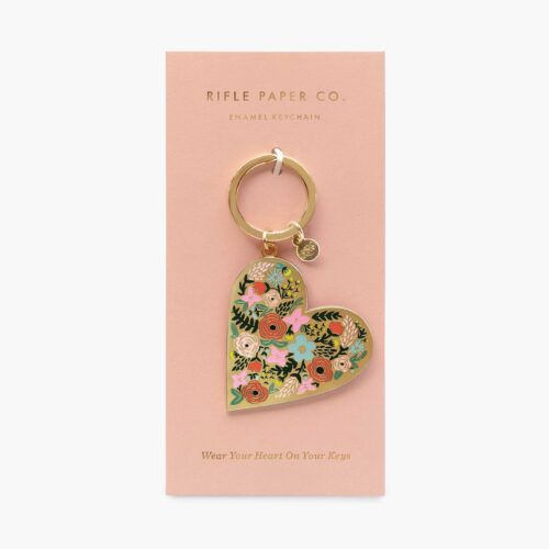 Alternative view of Enamel Keychain - Floral Heart
