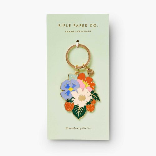 Alternative view of Enamel Keychain - Strawberry Fields