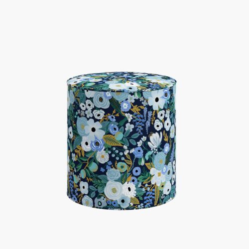 Billie Ottoman - Garden Party Blue