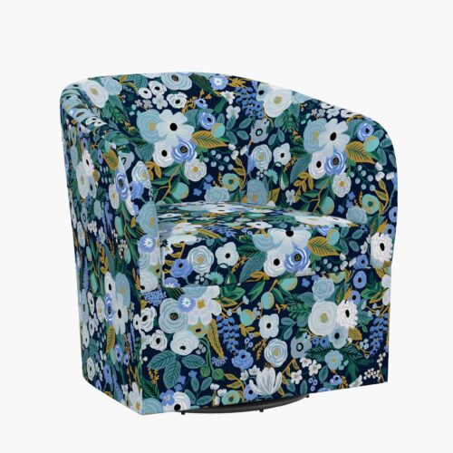 Pembroke Swivel Chair - Garden Party Blue