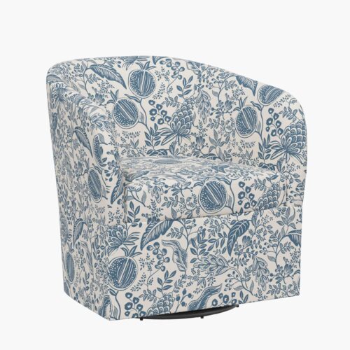 Pembroke Swivel Chair - Pomegranate
