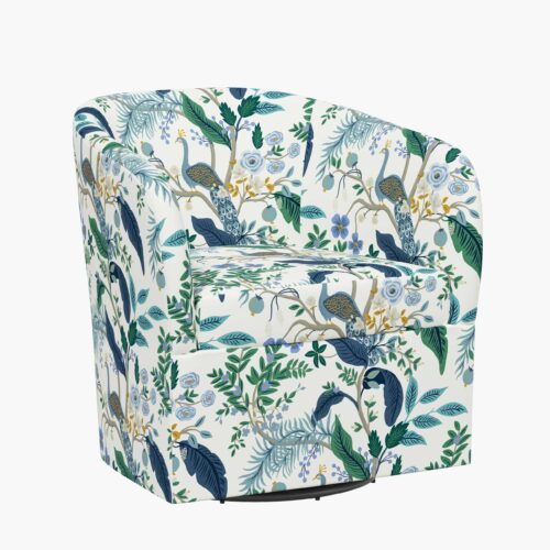 Pembroke Swivel Chair - Peacock