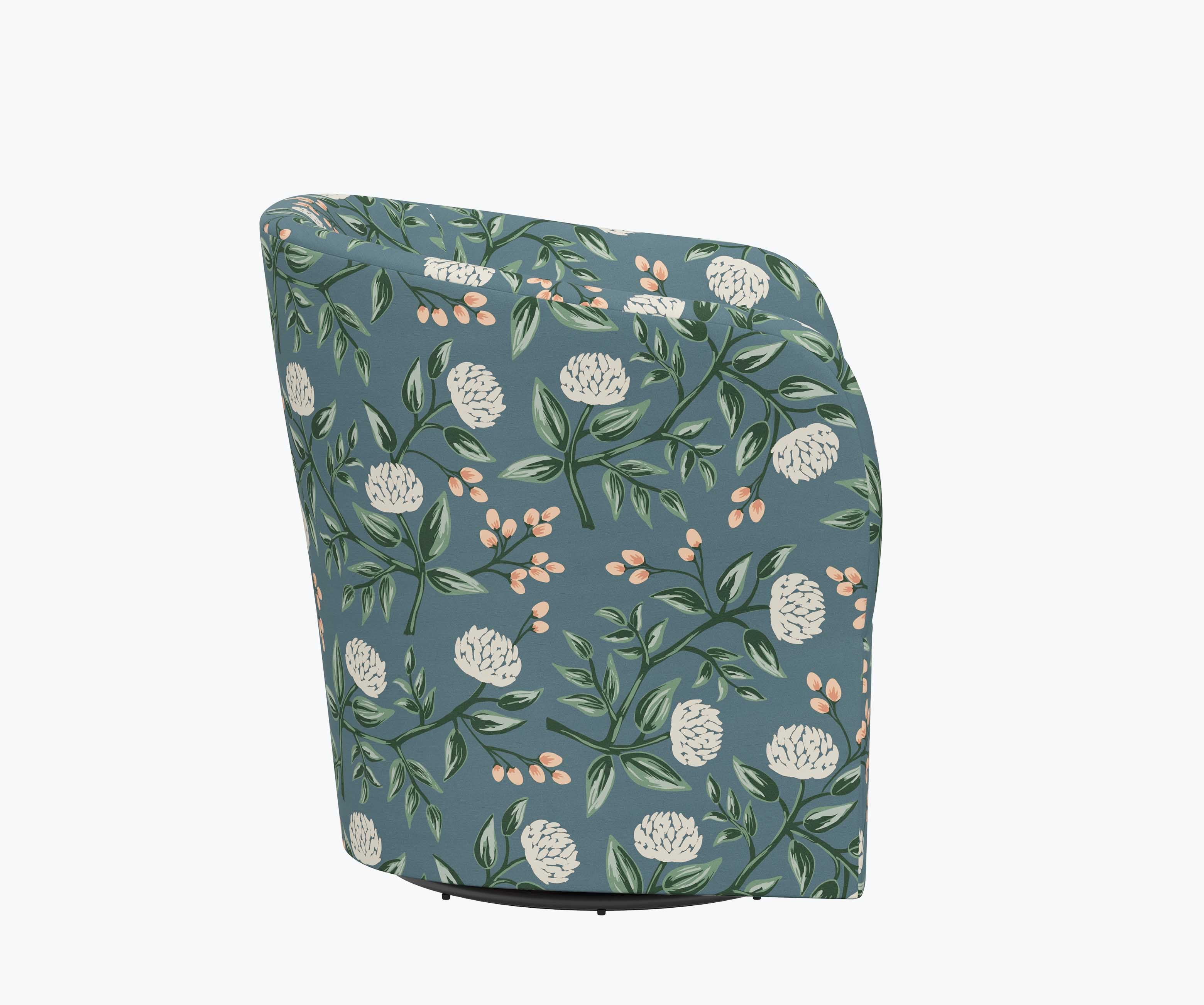 Pembroke Swivel Chair - Peonies - Image 4