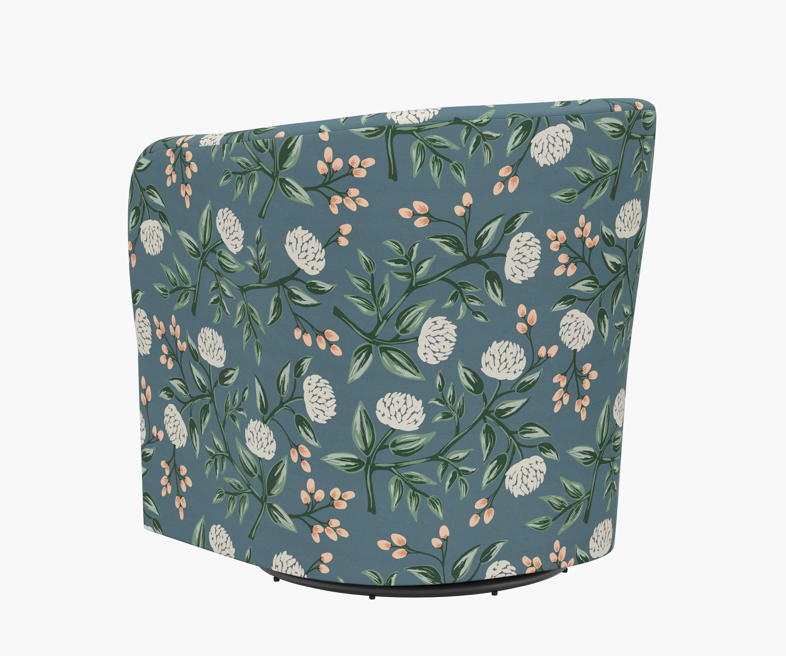 Pembroke Swivel Chair - Peonies - Image 5