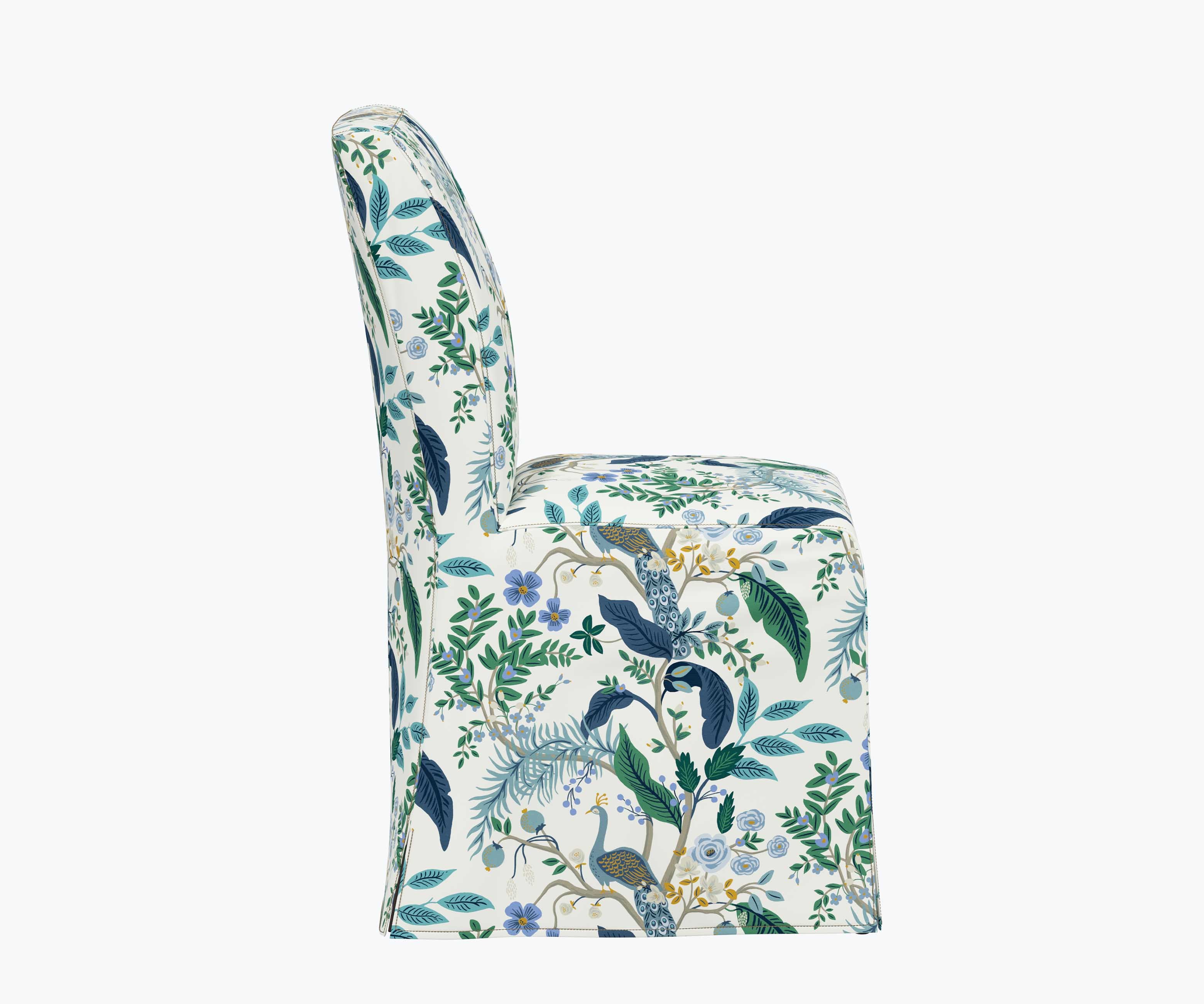 Frances Slipcover Dining Chair - Peacock - Image 3
