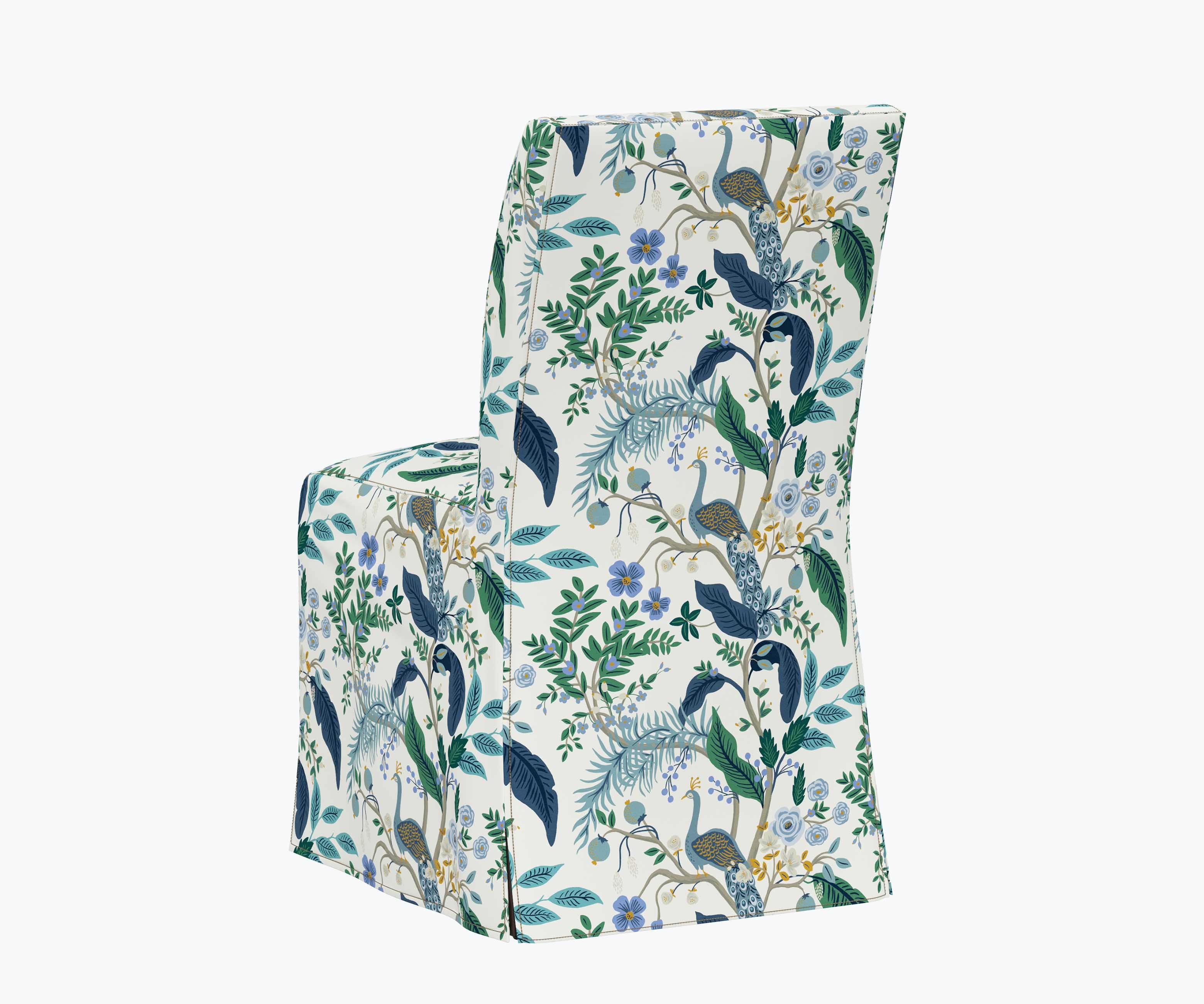 Frances Slipcover Dining Chair - Peacock - Image 4