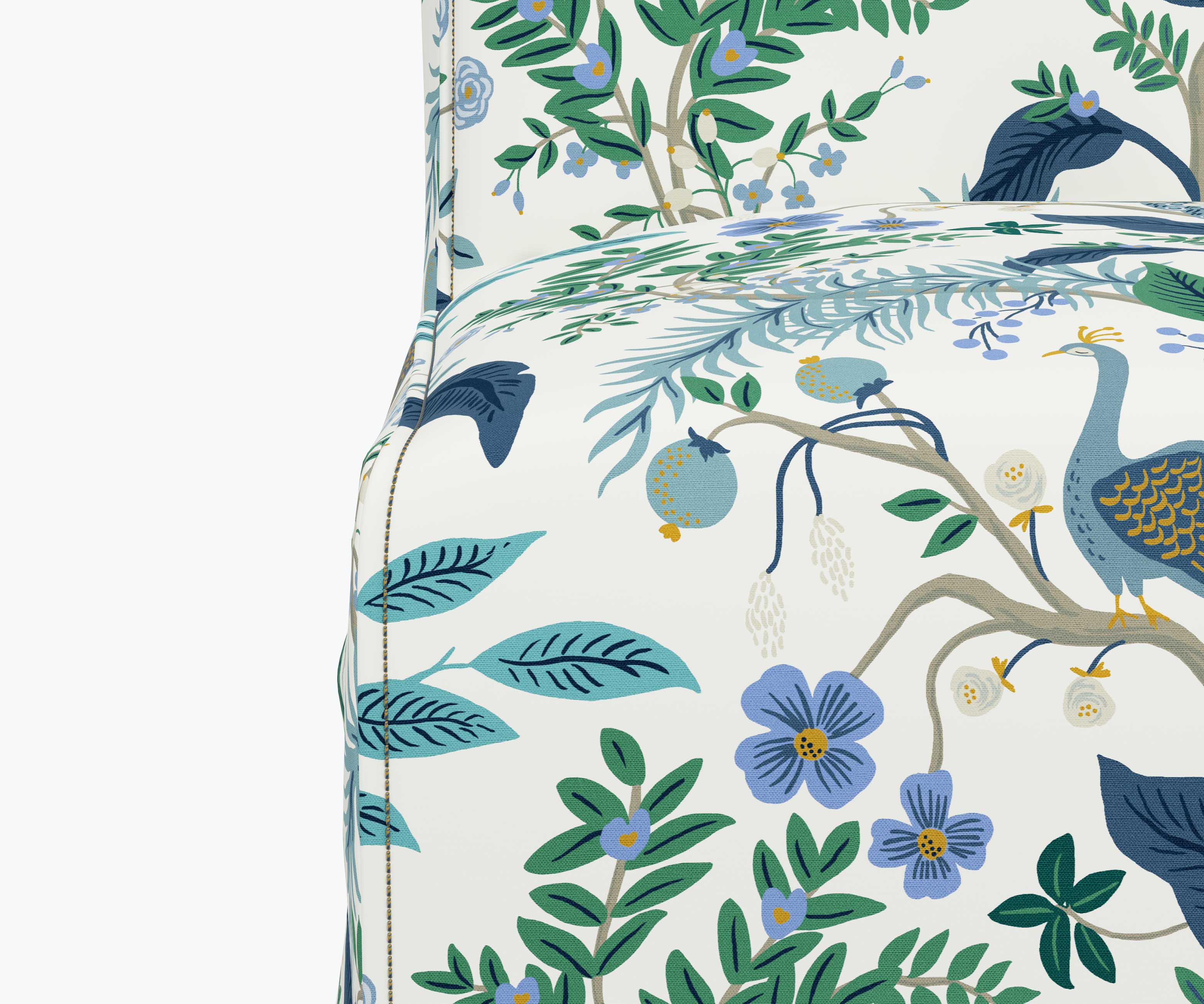 Frances Slipcover Dining Chair - Peacock - Image 5