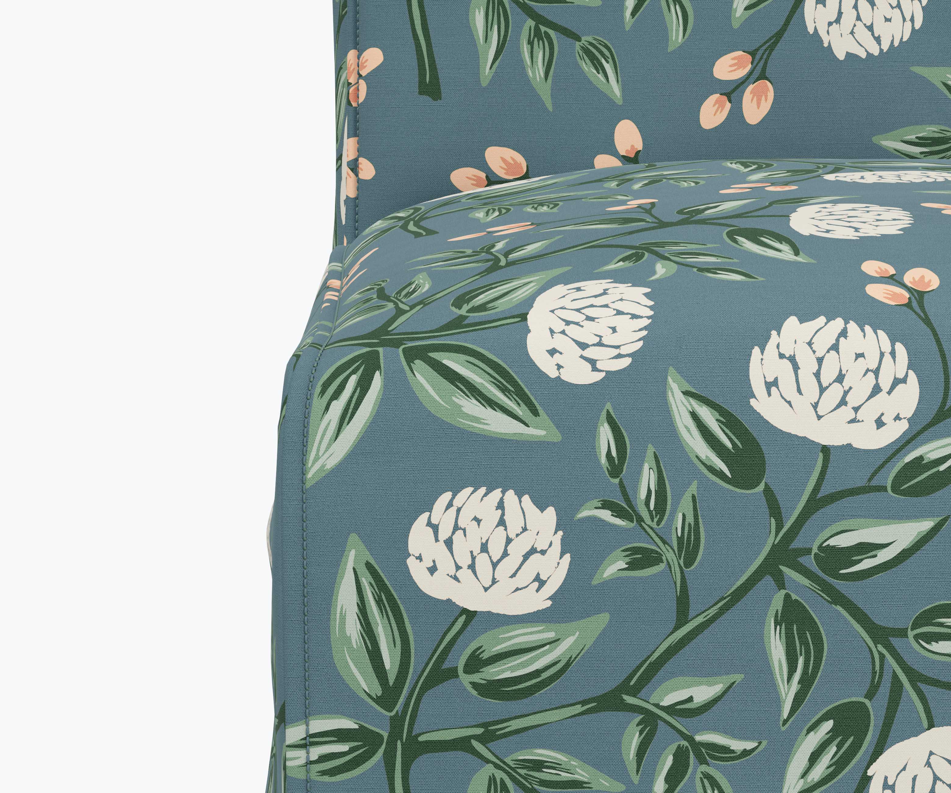 Frances Slipcover Dining Chair - Peonies - Image 2