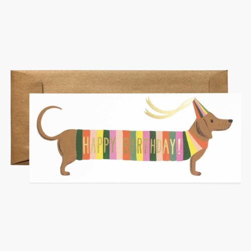 Hot Dog Money Holder Birthday Card - Single Card