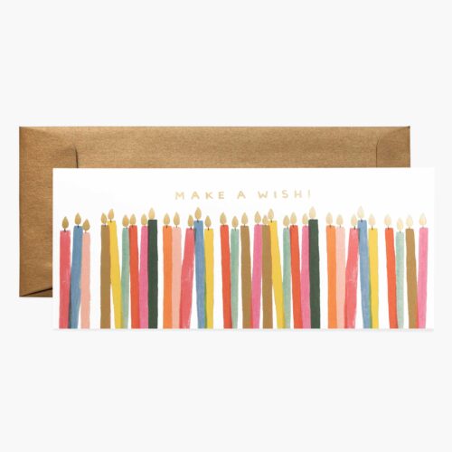 Make A Wish Candles Money Holder Birthday Card - Single Card