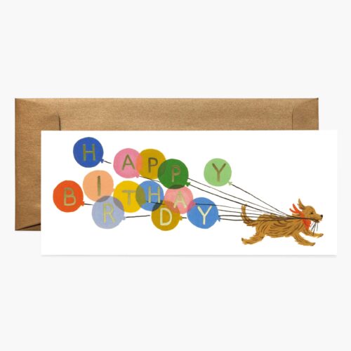 Birthday Balloon Money Holder Birthday Card - Single Card