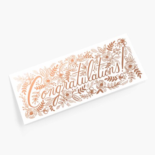 Alternative view of Champagne Floral Money Holder Congrats Card - Single Card