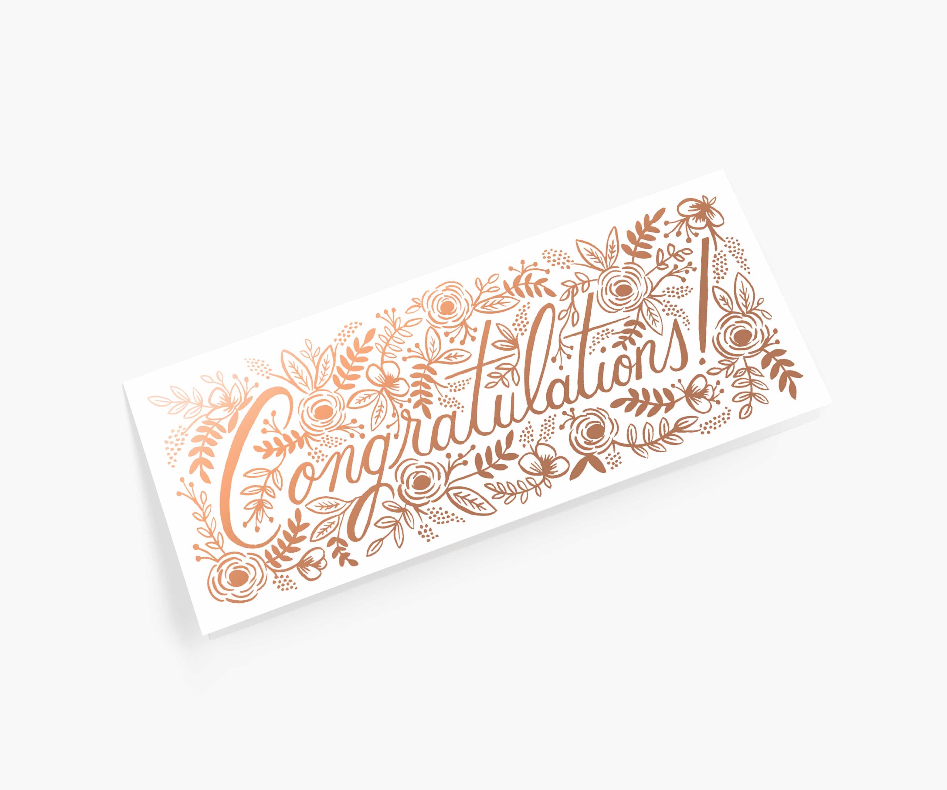 Champagne Floral Money Holder Congrats Card - Single Card - Image 2