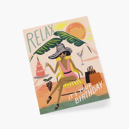 Alternative view of Relax Birthday Card - Single Card