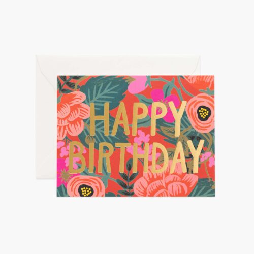 Poppy Birthday Card - Single Card