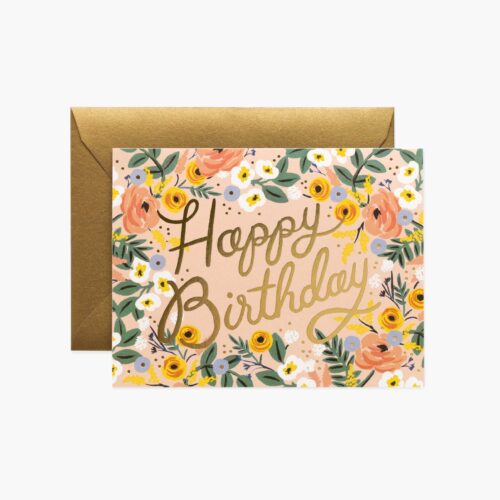 Rosé Birthday Card - Single Card