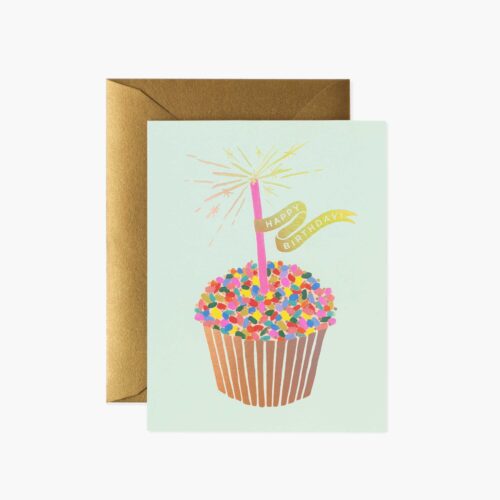 Cupcake Birthday Card - Single Card