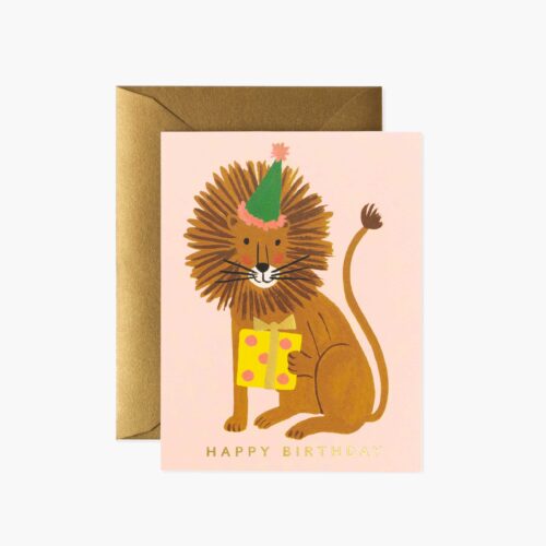 Lion Birthday Card - Single Card