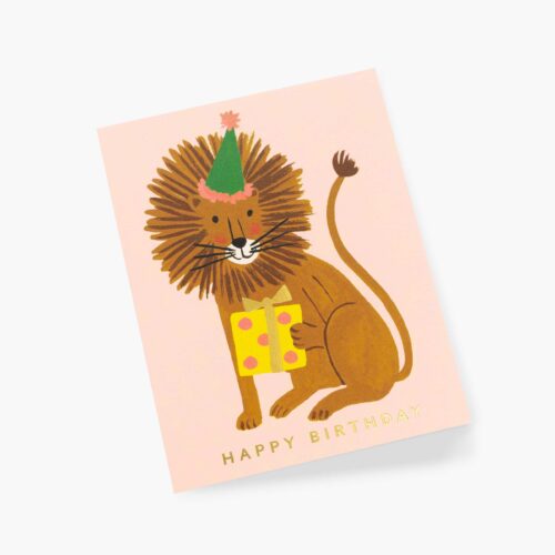 Alternative view of Lion Birthday Card - Single Card