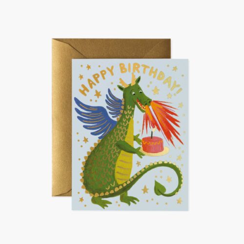 Birthday Dragon Birthday Card - Single Card