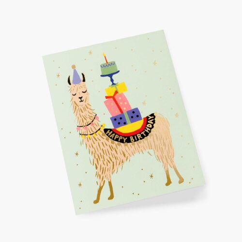 Alternative view of Llama Birthday Card - Single Card