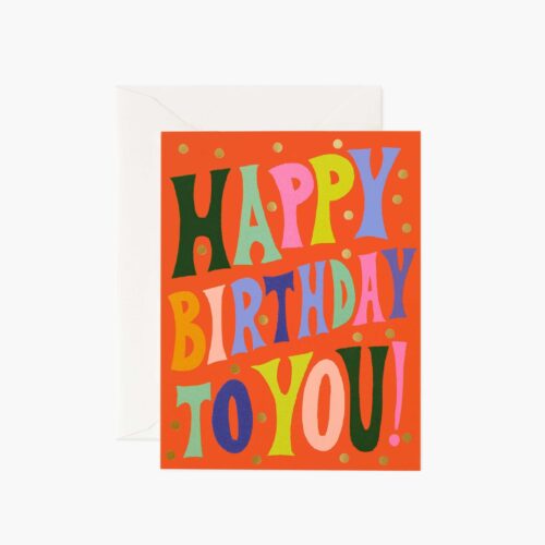 Groovy Birthday Card - Single Card