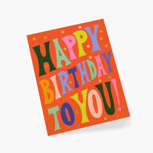 Alternative view of Groovy Birthday Card - Single Card