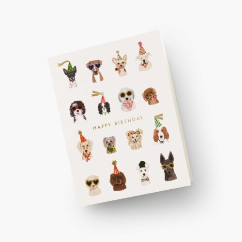 Alternative view of Party Pups Birthday Card - Single Card