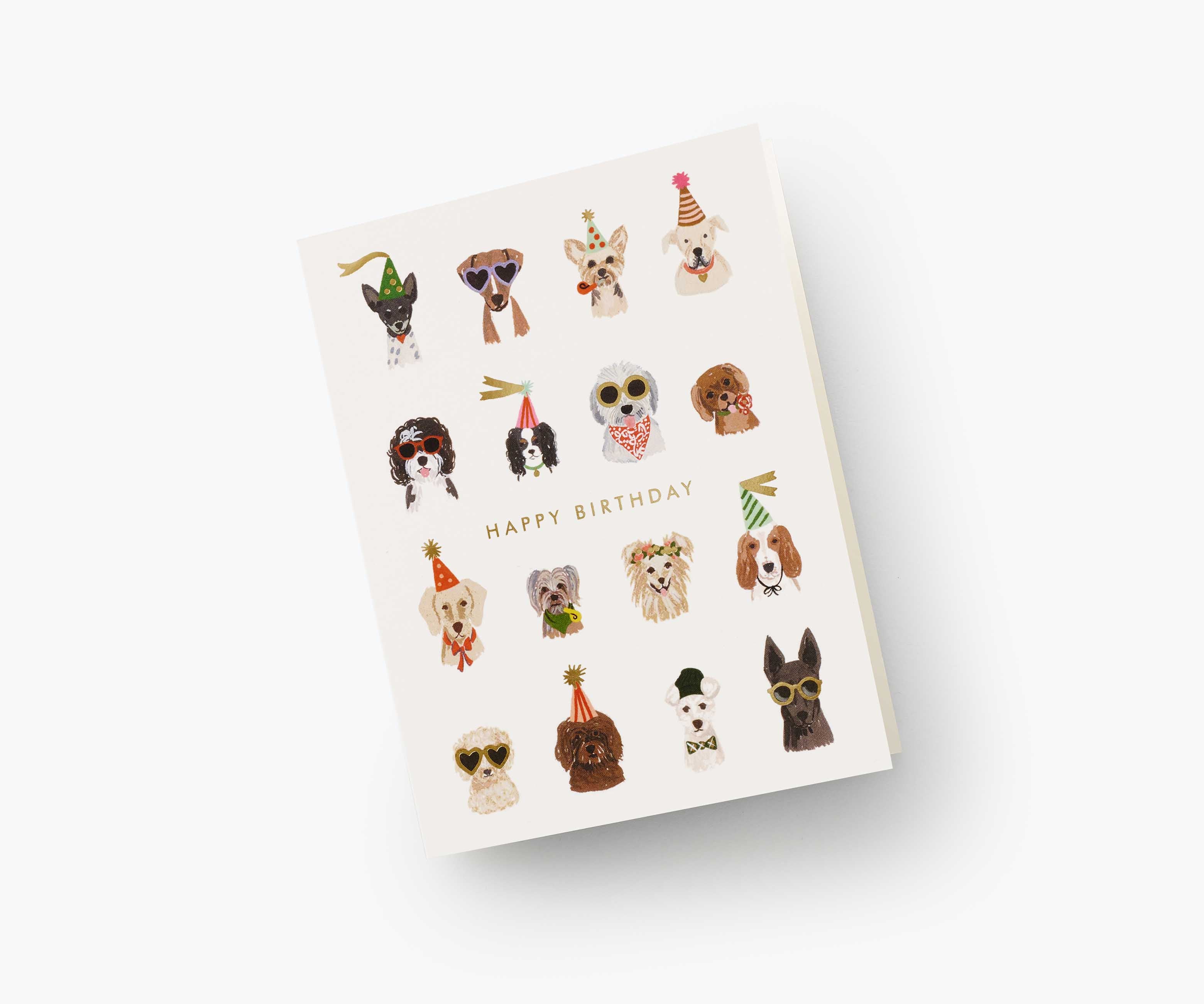 Party Pups Birthday Card - Single Card - Image 2