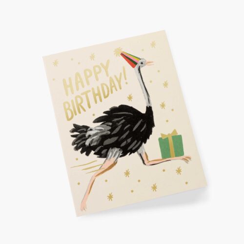 Alternative view of Ostrich Birthday Card - Single Card