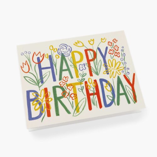 Alternative view of Brushstroke Birthday Card - Single Card