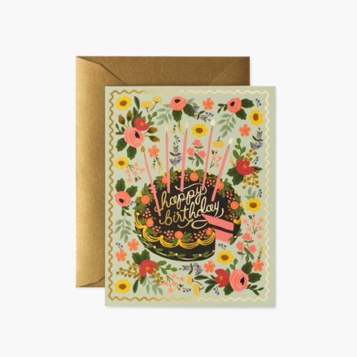 Floral Cake Birthday Cards - Boxed Set