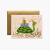 Turtle Belated Birthday Card - Single Card