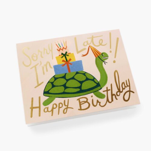 Alternative view of Turtle Belated Birthday Card - Single Card