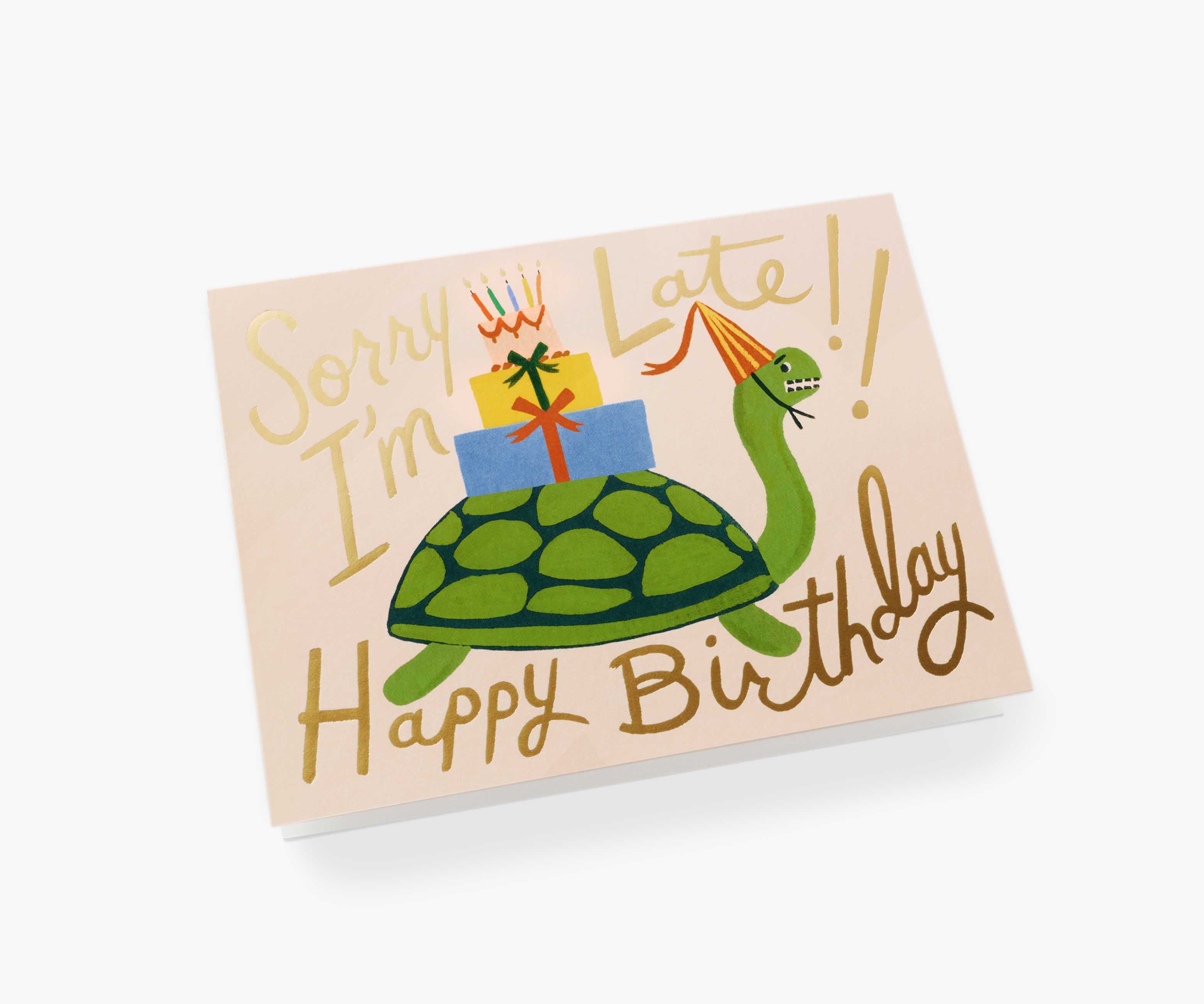 Turtle Belated Birthday Card - Single Card - Image 2