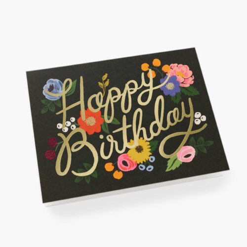 Alternative view of Vintage Blossoms Birthday Card - Single Card