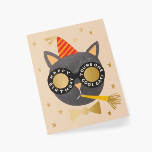 Alternative view of Birthday Cat Birthday Card - Single Card