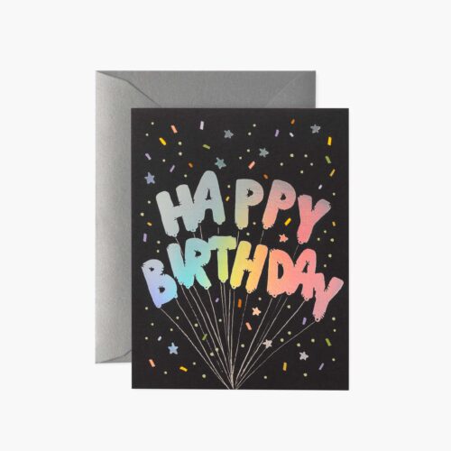 Mylar Birthday Balloons Birthday Cards - Boxed Set