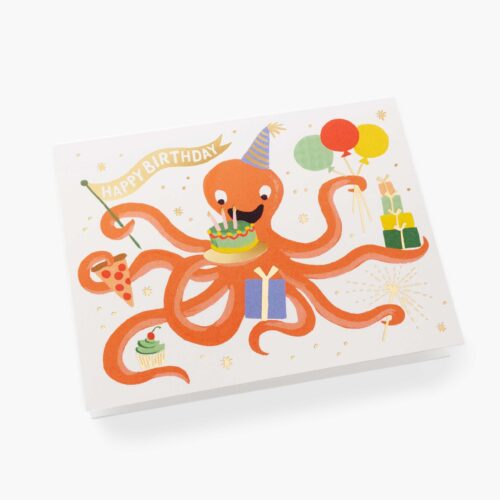 Alternative view of Octopus Birthday Card - Single Card