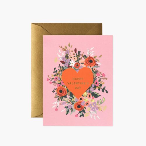 Blooming Heart Valentine Valentine's Day Card - Single Card