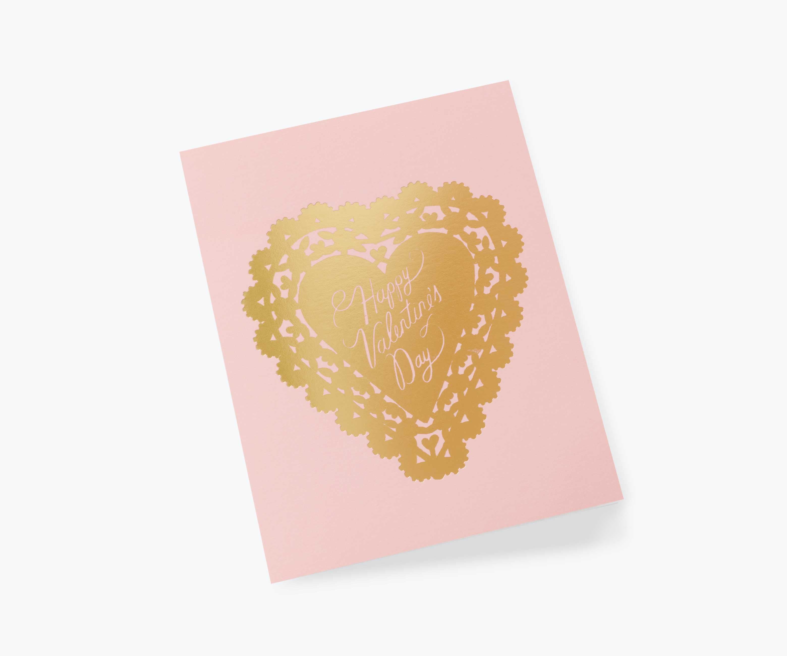 Doily Valentine's Day Card - Single Card - Image 2