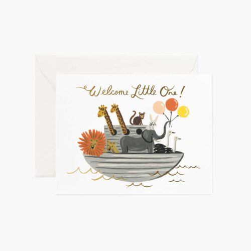 Noah's Ark Baby Card - Single Card