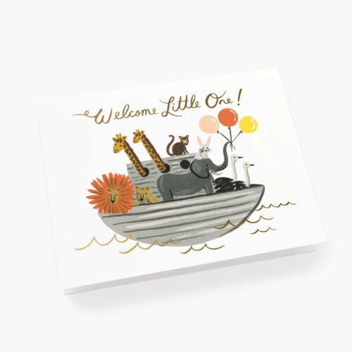 Alternative view of Noah's Ark Baby Card - Single Card