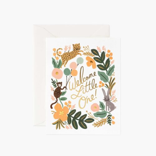 Menagerie Baby Card - Single Card