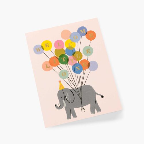 Alternative view of Welcome Elephant Baby Card - Single Card