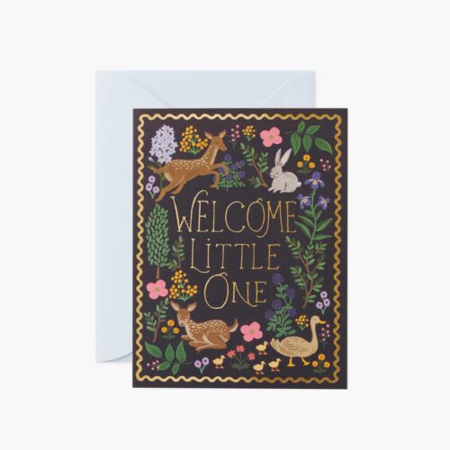Woodland Welcome Baby Card - Single Card