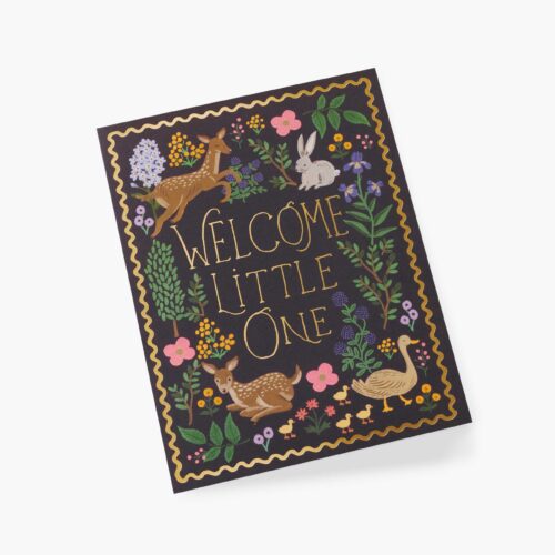 Alternative view of Woodland Welcome Baby Card - Single Card