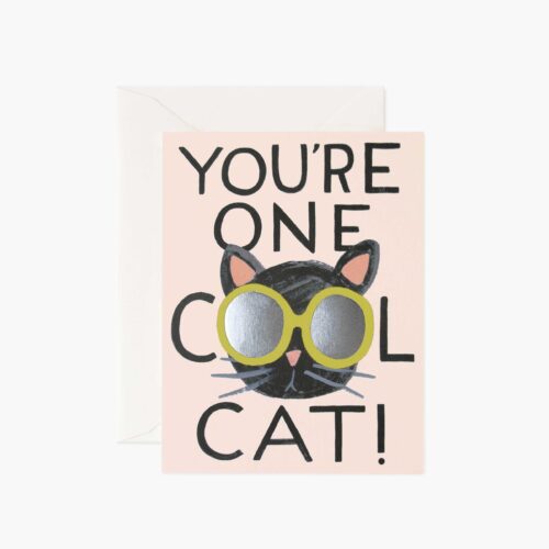 Cool Cat Love & Friendship Card - Single Card